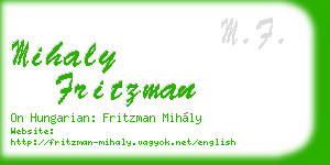 mihaly fritzman business card